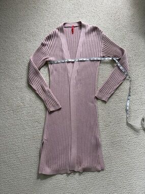 Alp N Rock Ribbed Open-Front Cardigan - Light Mauve